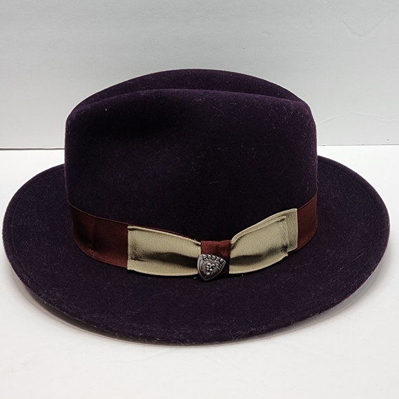 Dobbs Fifth Ave New York ANTIGUA Wool Men's Fedora Hat Burgundy Size: Small - Picture 8 of 14